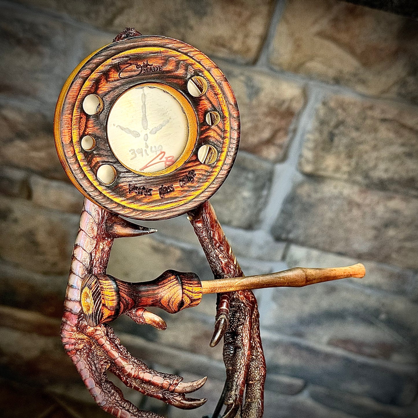 Pewter Over Glass In Osage Orange Custom Turkey Pot Call