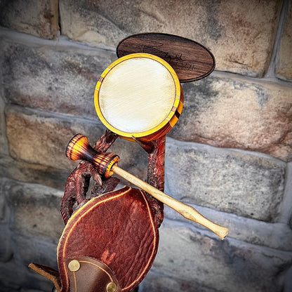 Red Brass over Glass in Osage Orange with Holly/ Walnut Accents Custom Pot Call