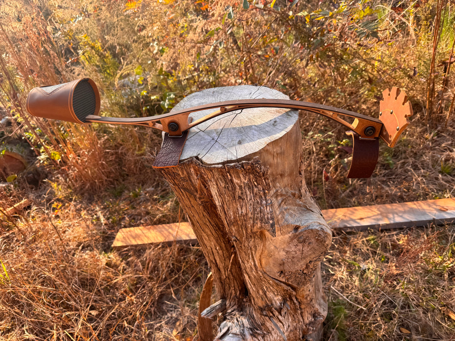 Strap-on quiver, selfbow quiver, custom wood quiver, strap down quiver 