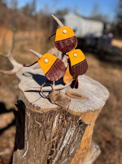 Buckskin shooting tabs